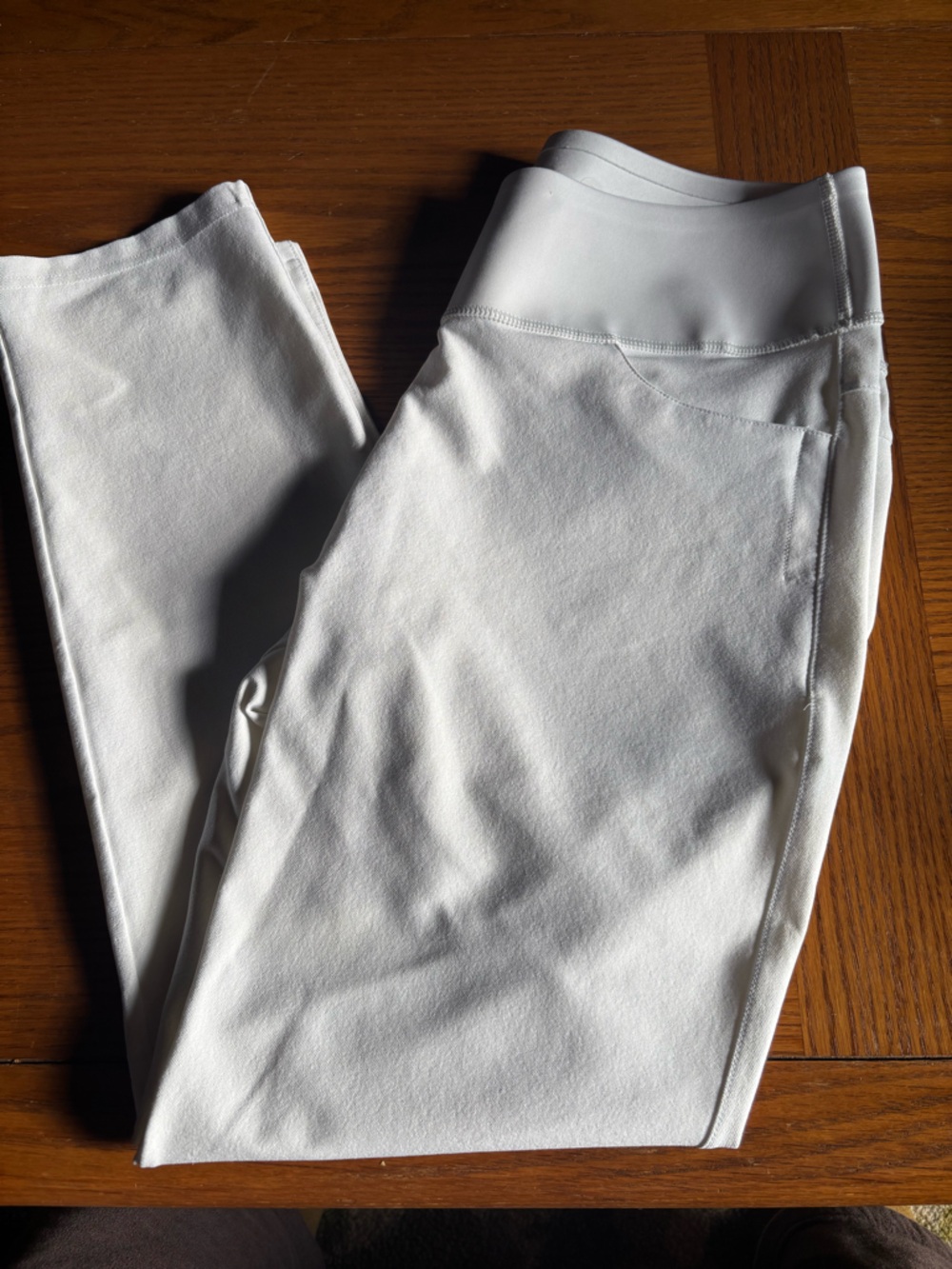 Puma White High-Waist Performance Pants